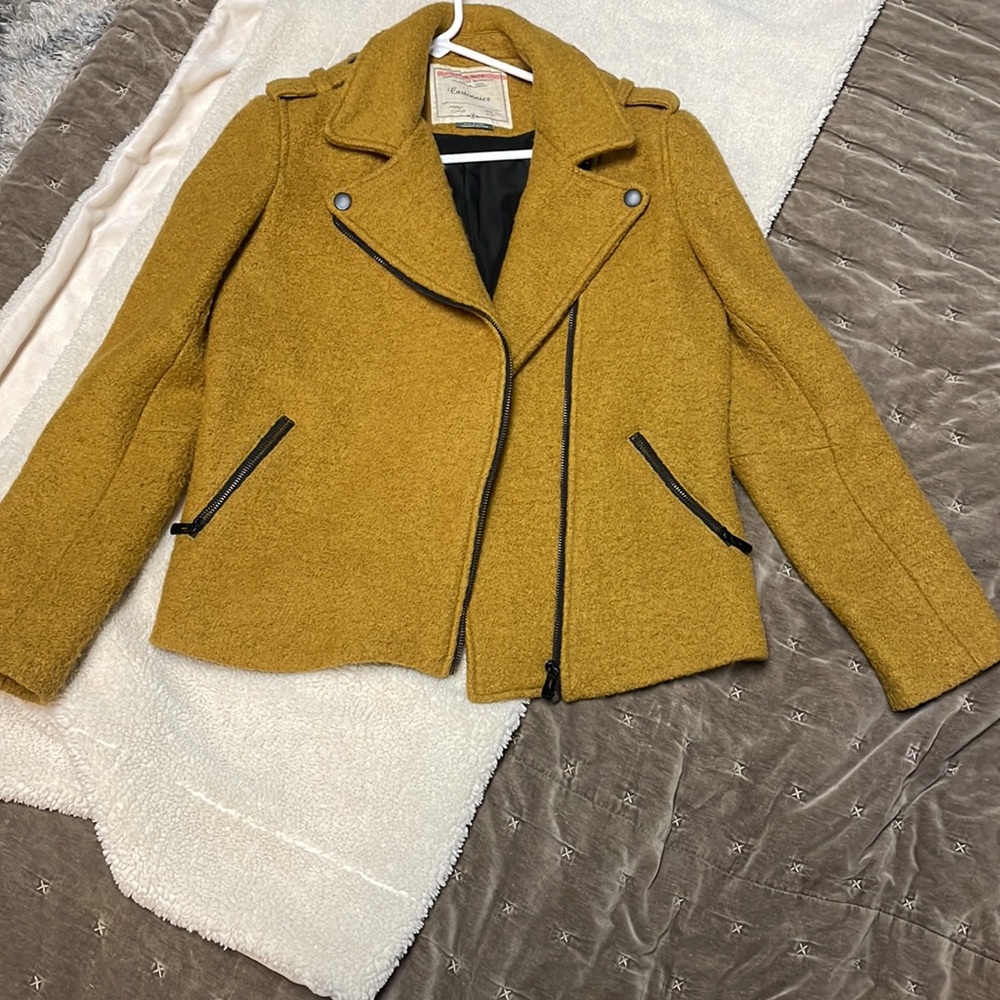 Cartonnier Anthropologie coat vibrant color
